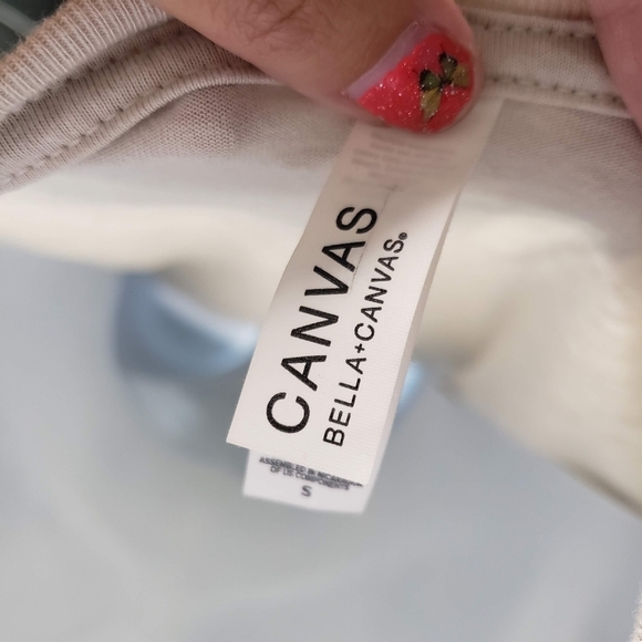 Bella Canvas Small Beige Short Sleeve Graphic Tee How Sweet It Is Valentine's - Picture 2 of 5